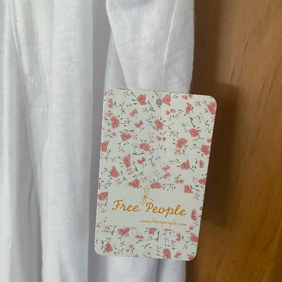 Free people white cotton Tunic with front slit (S) - Picture 5 of 10